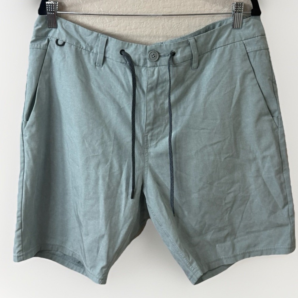 Roark‎ Mens Shorts 36 Seafoam Blue Zipper Drawstring Pocket Outdoor Hiking